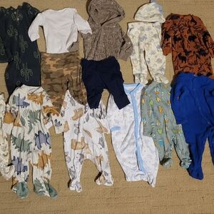 assorted baby boy clothes bundle. 0-3 months  [16 pieces]